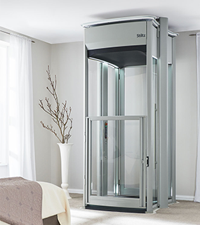 Indoor luxury elevator installation